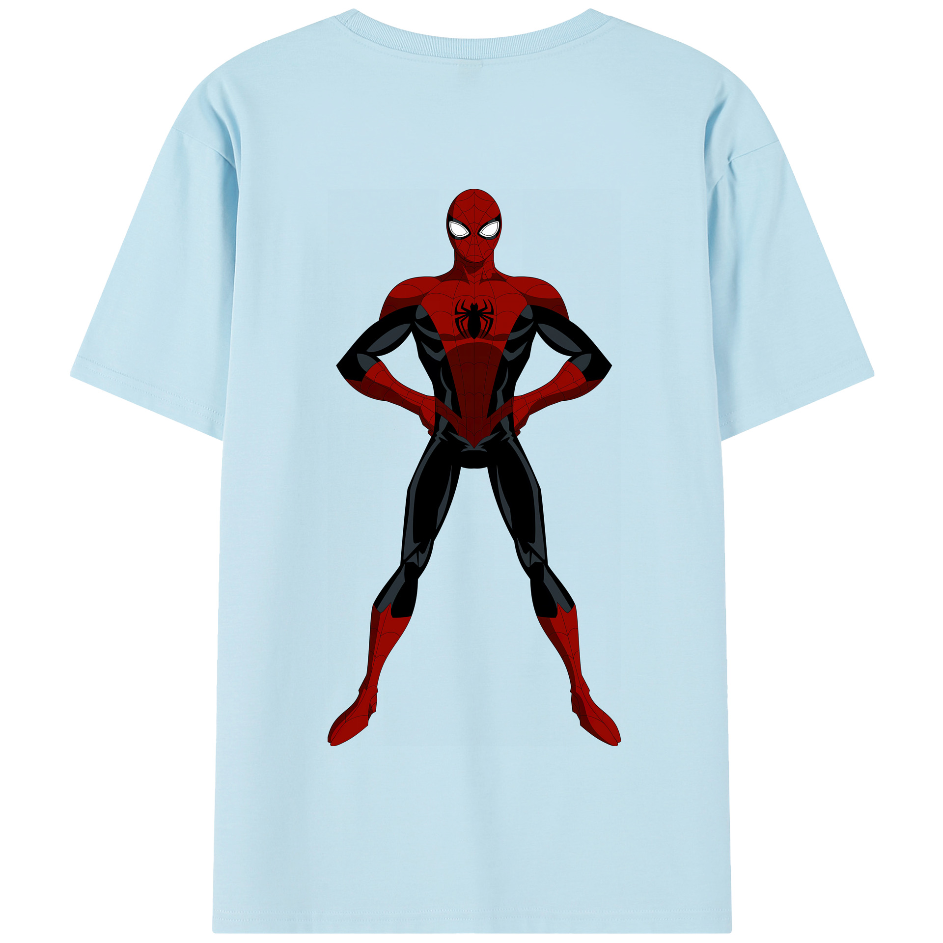 （画像用） Spider Man スパイダーマン 綿100％半袖Tシャツ（背面プリント）